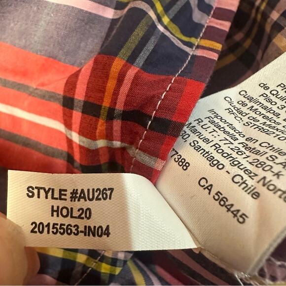 J. Crew band-collar popover tunic in pink Stewart tartan - Picture 5 of 6